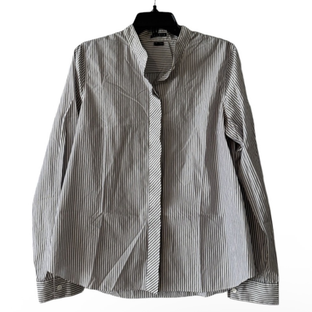 Theory - Ganesa Button Up Stripe Shirt - size XL